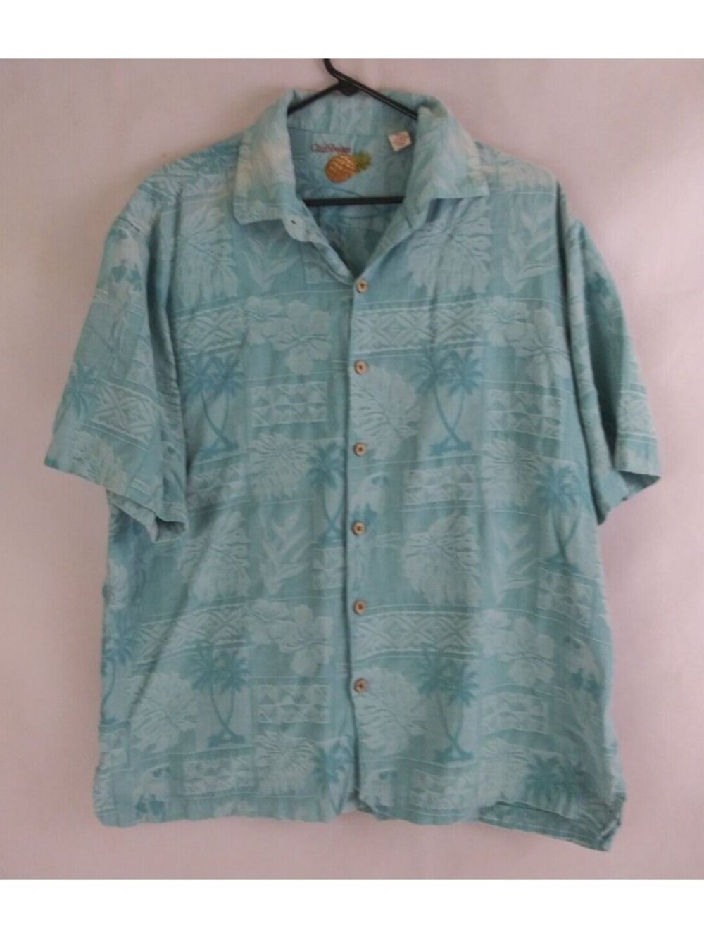 Caribbean Pineapple Men's Casual Hawaiian Shirt Size XL